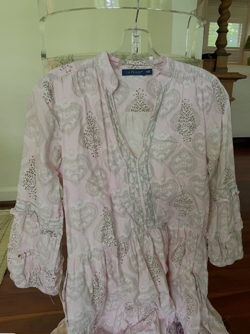 La Plage Pink Paisley Cotton Dress